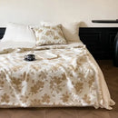 GobekUsa Butterfly Jacquard Imitation Mink Fur Warm Blanket