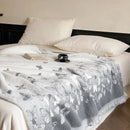 GobekUsa Butterfly Jacquard Imitation Mink Fur Warm Blanket