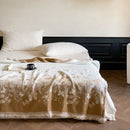 GobekUsa Butterfly Jacquard Imitation Mink Fur Warm Blanket