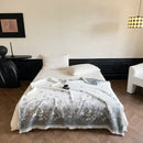 GobekUsa Butterfly Jacquard Imitation Mink Fur Warm Blanket