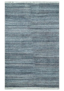 Gray, Charcoal and Silver Modern Abstract Dari 5x8 Pet yarn Area Rug