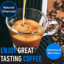 Gray charcoal espresso machine water filter 6 pack kitchen accessory by Decorbites