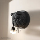 GobekUsa Bulldog Resin Wall Lamp: Nordic Animal LED Wall Sconce for Living Room, Bedroom, Study