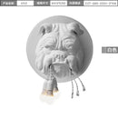 GobekUsa Bulldog Resin Wall Lamp: Nordic Animal LED Wall Sconce for Living Room, Bedroom, Study