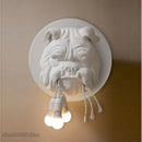 GobekUsa Bulldog Resin Wall Lamp: Nordic Animal LED Wall Sconce for Living Room, Bedroom, Study