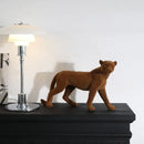 GobekUsa Leopard Flocking Sculpture Cheetah Pendant Home Decor Figurine
