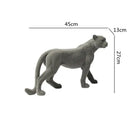 GobekUsa Leopard Flocking Sculpture Cheetah Pendant Home Decor Figurine