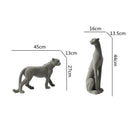 GobekUsa Leopard Flocking Sculpture Cheetah Pendant Home Decor Figurine