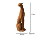 GobekUsa Leopard Flocking Sculpture Cheetah Pendant Home Decor Figurine