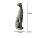 GobekUsa Leopard Flocking Sculpture Cheetah Pendant Home Decor Figurine