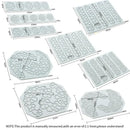 Gray floral and heart leaf silicone mold set for kitchen baking by Decorbites