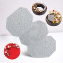 Gray floral and heart leaf silicone mold set for kitchen baking by Decorbites