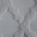 Gray fluffy embroidery cushion cover living room woven textured decor by Decorbites