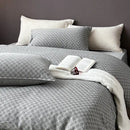 GobekUsa Linen Cotton Jacquard Bedding Set with Duvet, Sheet, and Pillowcases