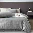 GobekUsa Linen Cotton Jacquard Bedding Set with Duvet, Sheet, and Pillowcases