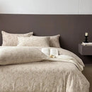 GobekUsa Linen Cotton Jacquard Bedding Set with Duvet, Sheet, and Pillowcases
