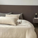 GobekUsa Linen Cotton Jacquard Bedding Set with Duvet, Sheet, and Pillowcases