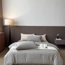 GobekUsa Linen Cotton Jacquard Bedding Set with Duvet, Sheet, and Pillowcases