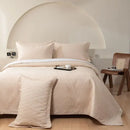 GobekUsa Egyptian Cotton Solid Color Quilted Bedspread Set, 1000TC, 245x270cm, 3Pcs