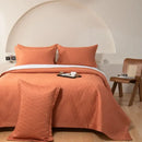 GobekUsa Egyptian Cotton Solid Color Quilted Bedspread Set, 1000TC, 245x270cm, 3Pcs