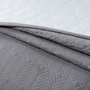 GobekUsa Egyptian Cotton Solid Color Quilted Bedspread Set, 1000TC, 245x270cm, 3Pcs