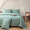 GobekUsa Egyptian Cotton Solid Color Quilted Bedspread Set, 1000TC, 245x270cm, 3Pcs