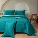 GobekUsa Egyptian Cotton Solid Color Quilted Bedspread Set, 1000TC, 245x270cm, 3Pcs