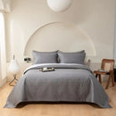 GobekUsa Egyptian Cotton Solid Color Quilted Bedspread Set, 1000TC, 245x270cm, 3Pcs