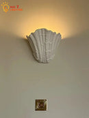 GobekUsa Gypsum Shell LED Wall Lamp - French Design Medieval Wabi-Sabi Art Bedroom Decor