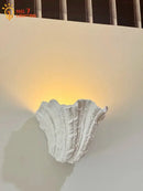 GobekUsa Gypsum Shell LED Wall Lamp - French Design Medieval Wabi-Sabi Art Bedroom Decor