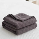 GobekUsa Cotton Waffle Towel Quilt Single Blanket for Office & Picnics