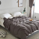 GobekUsa Cotton Waffle Towel Quilt Single Blanket for Office & Picnics