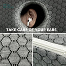 Gray hexagonal textured ear hole sleeper pillow bedroom comfort by Decorbites