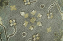 Gray, Ivory and Beige 6x8.8 Hand Knotted Traditional Oushak wool area rug by The Rug Decor