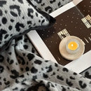 GobekUsa Leopard Print Luxury Mink Fur Blanket for Bed and Sofa