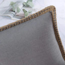Gray linen square throw pillow covers set bedroom decor by Decorbites