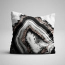 Gray marble & black agate pillow case for living room decor by Decorbites
