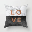 Gray marble & black agate pillow case for living room decor by Decorbites