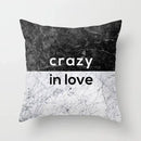 Gray marble & black agate pillow case for living room decor by Decorbites