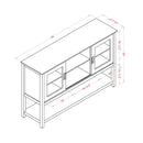 Gray MDF Console Cabinet with Sliding Door