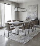 Gray Modern Viscose Area Rug 8x10 - Hand Loom Abstract Pattern