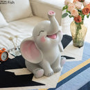 GobekUsa Elephant Child Savings Jar Piggy Bank Room Decor Resin Sculpture Elephant Ornament