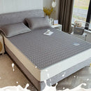 GobekUsa Cooling Latex Bed Mat Set - Thick Summer Quilted Matress Pad & Pillowcases