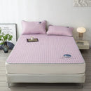 GobekUsa Cooling Latex Bed Mat Set - Thick Summer Quilted Matress Pad & Pillowcases