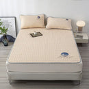 GobekUsa Cooling Latex Bed Mat Set - Thick Summer Quilted Matress Pad & Pillowcases