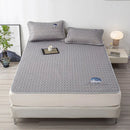 GobekUsa Cooling Latex Bed Mat Set - Thick Summer Quilted Matress Pad & Pillowcases