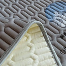 GobekUsa Cooling Latex Bed Mat Set - Thick Summer Quilted Matress Pad & Pillowcases