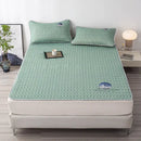 GobekUsa Cooling Latex Bed Mat Set - Thick Summer Quilted Matress Pad & Pillowcases