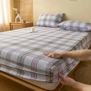 GobekUsa Coarse Cloth Prue Cotton Queen Fitted Sheet Set with Pillowcases