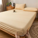 GobekUsa Coarse Cloth Prue Cotton Queen Fitted Sheet Set with Pillowcases